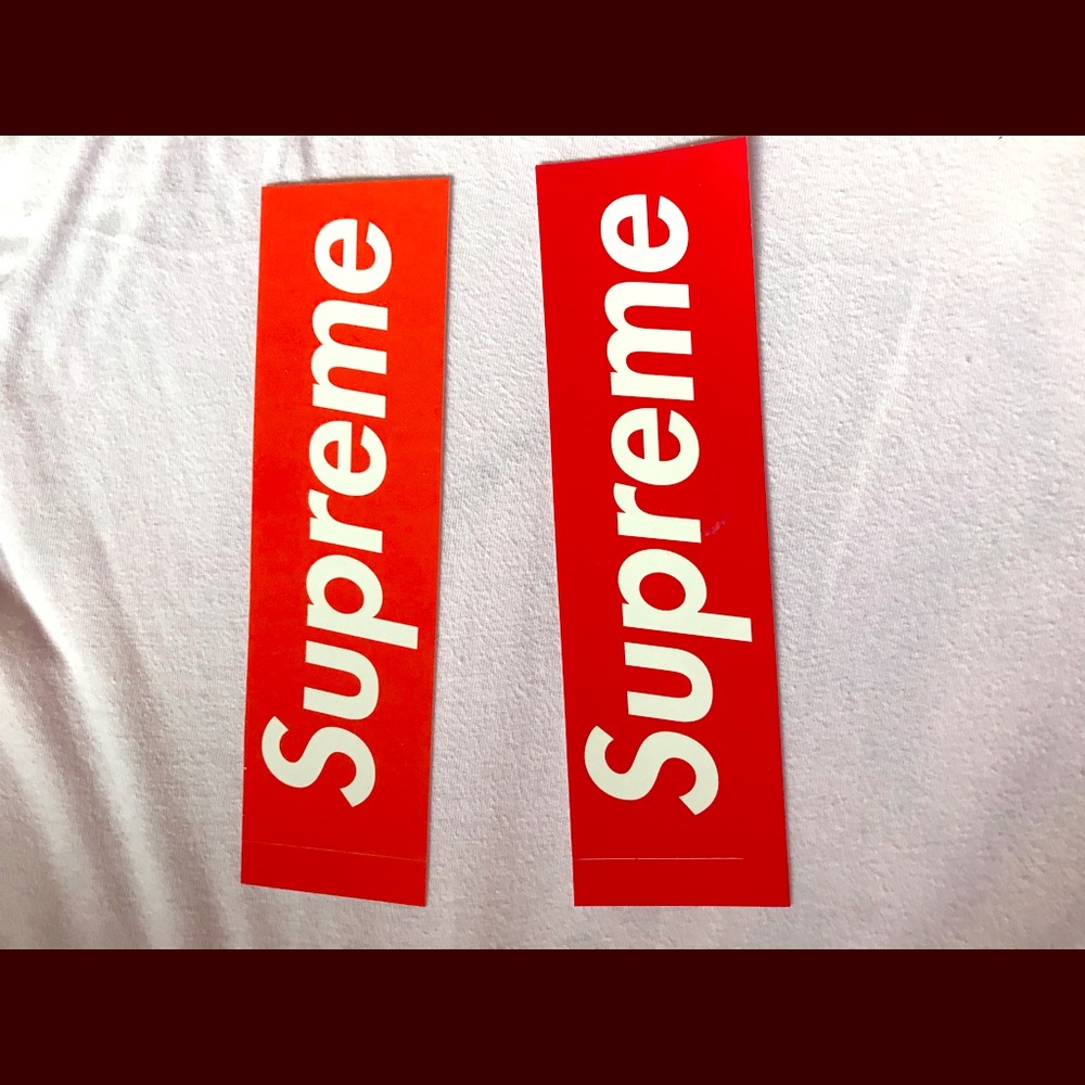 Two official Supreme box logo stickers - Picture 1 of 1